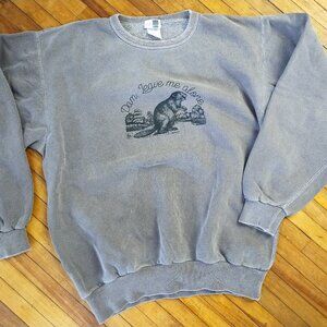 One-of-a-Kind "Dam Leave Me Alone" | Crew Neck Sweater | Medium
